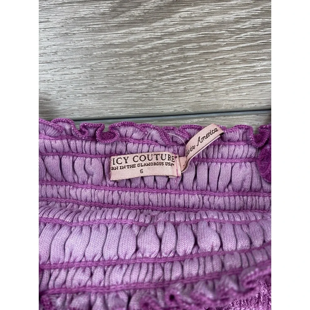 Juicy Couture Kids Vintage Smocked Terry Cloth Sundress Purple‎ Size 6